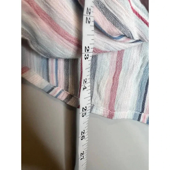 KUT from the Kloth sleeveless blouse top tank stripe cross front career size S - Picture 6 of 7